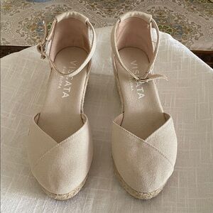 Viscata Barcelona Beige Espadrille Wedges EU36 US 6
